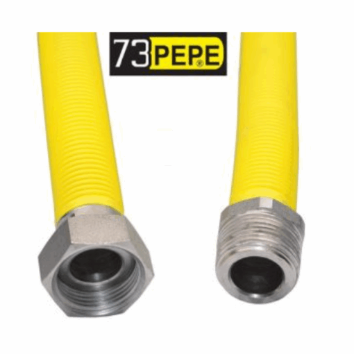 Acélbordás gázbekötőcső KB 12 750mm-1500mm.